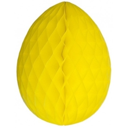 8x Deco easter egg yellow 10 cm
