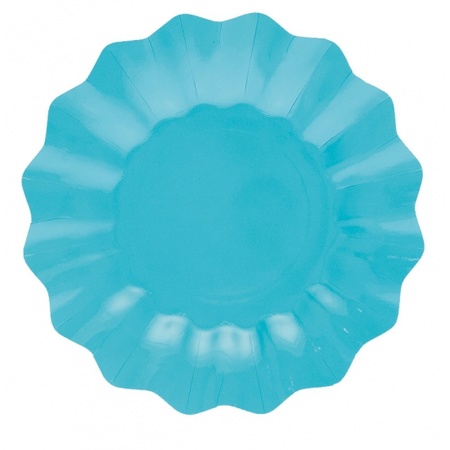 8x Turquoise plates 21 cm