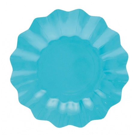 8x Turquoise plates 27 cm