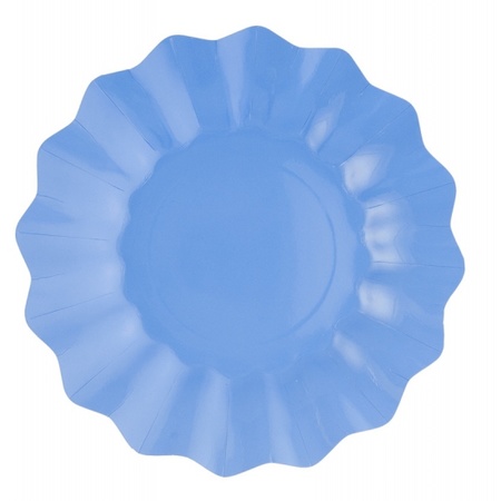 8x Sea blue plates 21 cm