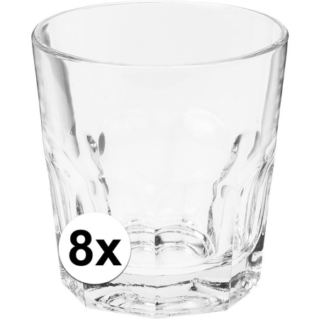 8x Drink glasses 250 ml