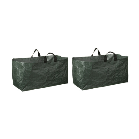 8x Green square trunk gardening bags 225ltr