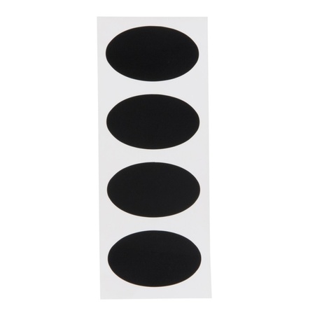 8x Krijtbord stickers ovaal 8 cm