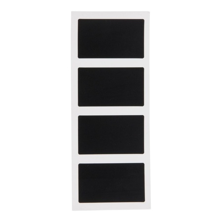 8x Chalkboard stickers square 8 cm