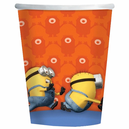 8x Minions cups orange 266 ml