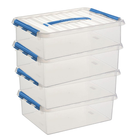 8x Storage boxes 12 liters 38 x 30 x 12 cm plastic