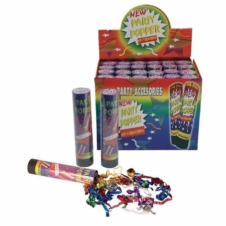 8x Party poppers confetti 20 cm 