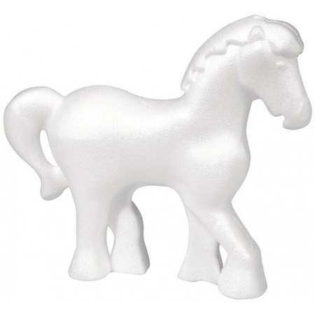 8x Styrofoam horses 15 cm
