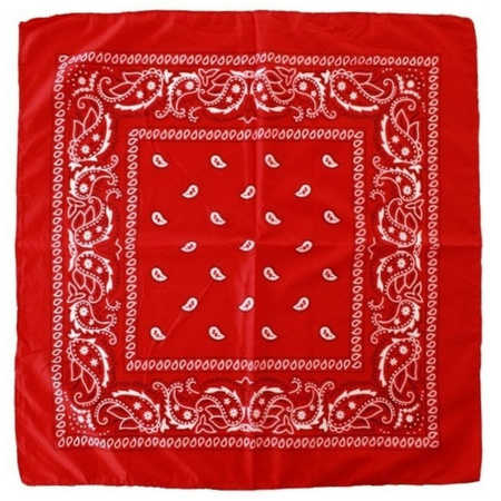 8x Rode boeren bandana zakdoeken