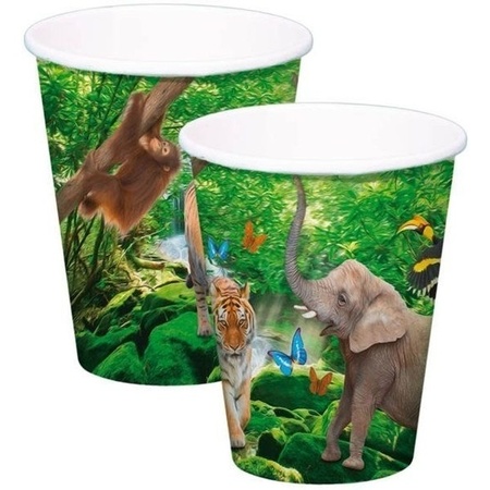 8x Safari/jungle theme party cup 250ml