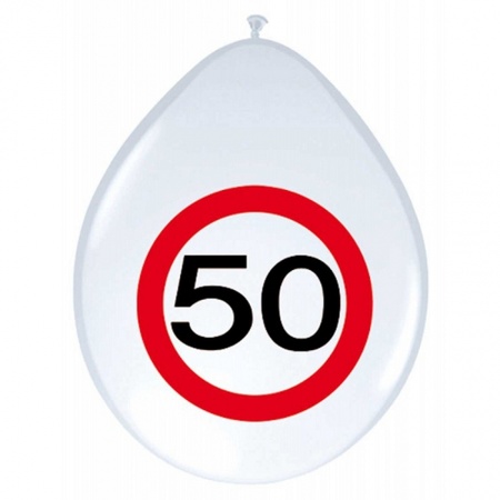 50 year stop sign decoration set basic