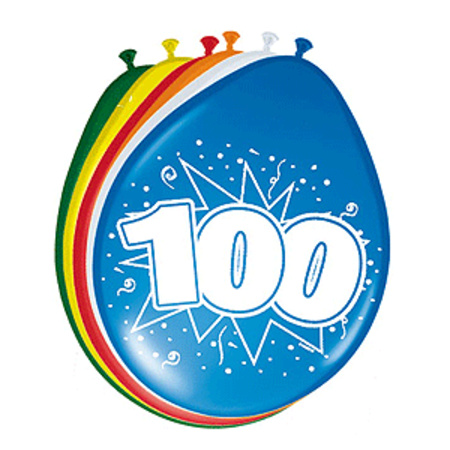 8x Balloons 100 years