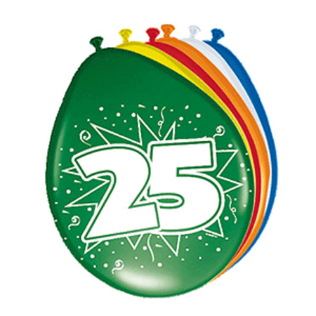 8x Balloons 25 years