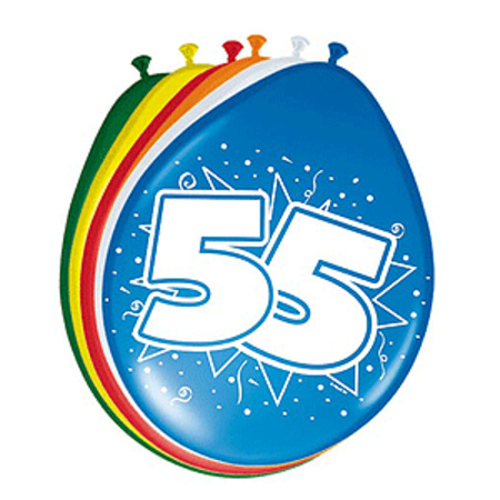 8x Balloons 55 years