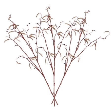 8x stuks bruine Betula pendula/berkenkatjes kunsttakken 66 cm