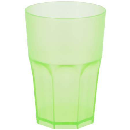 8x pieces plastic drinking cups 430 ml green