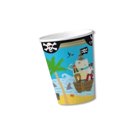8x  carton cups pirates design