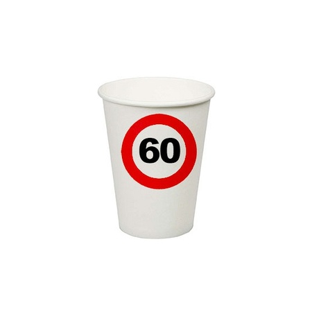 60 year stop sign table decoration set