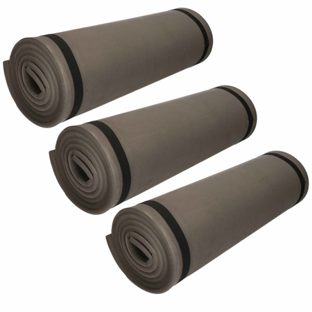 8x stuks zwarte yogamatten/sportmatten 180 x 50 cm