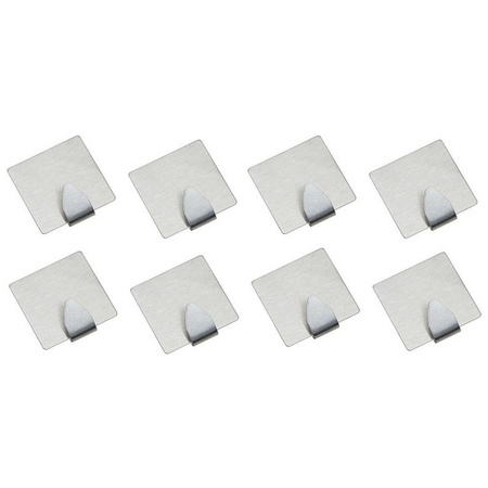 Adhesive hooks squared 8 pieces