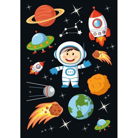 90x Astronauten/ruimte stickers