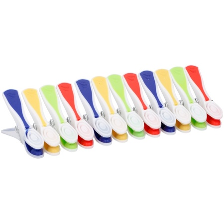 96x Stuks gekleurde plastic wasknijpers