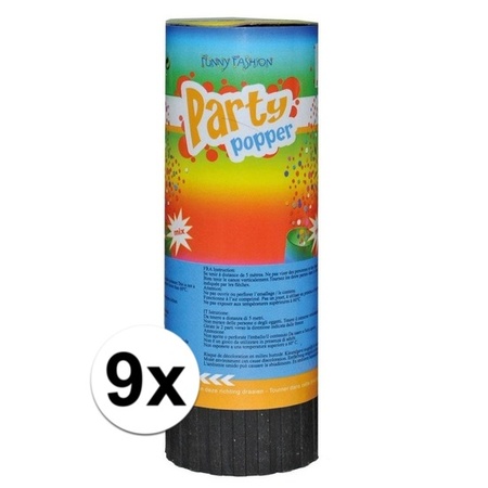 9x Party poppers 3 pieces