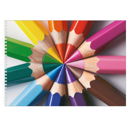 A4 Kleurpotloden schetsboek/ tekenboek/ kleurboek/ schetsblok wit papier 