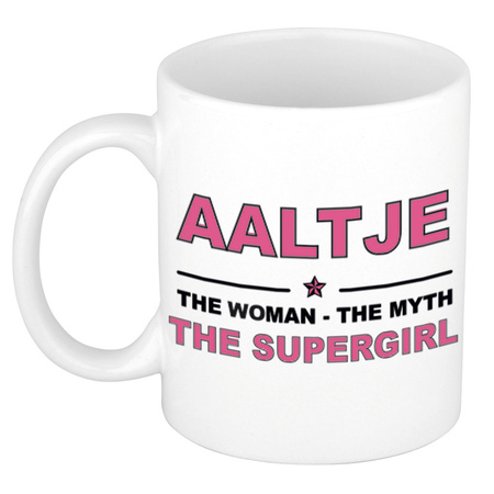 Aaltje The woman, The myth the supergirl cadeau koffie mok / thee beker 300 ml