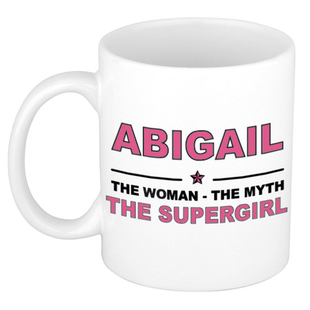 Abigail The woman, The myth the supergirl cadeau koffie mok / thee beker 300 ml