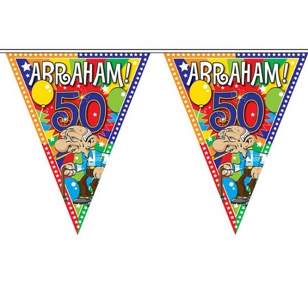 Abraham 50 jaar vlaggenlijn 10 meter