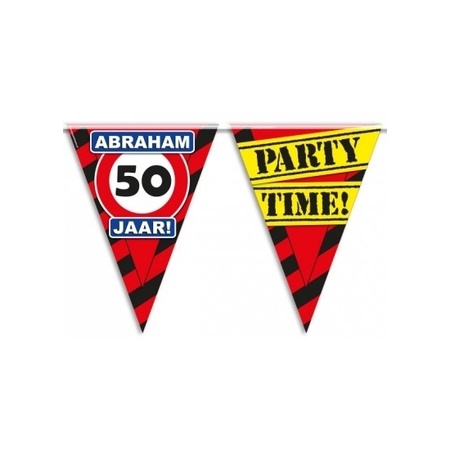 Bunting flags Abraham 50 years decoration