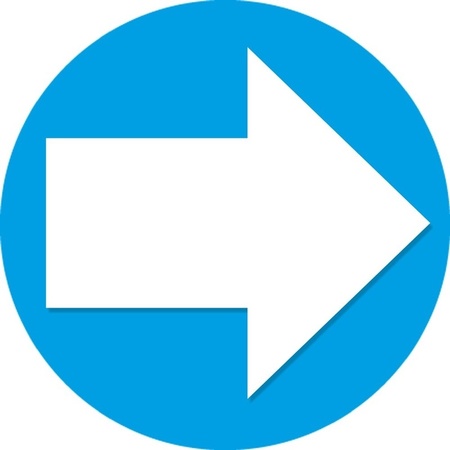 Accent arrow sticker blue