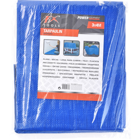 Tarpaulin/groundsheet blue 3 x 4 meters