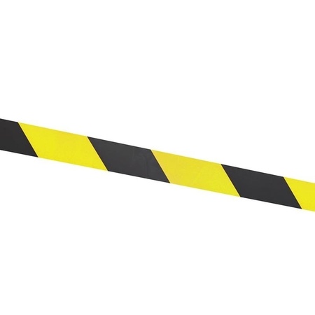 Afzetlint / markeerlint geel met zwart 100 meter
