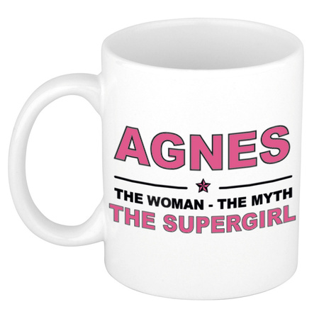 Agnes The woman, The myth the supergirl cadeau koffie mok / thee beker 300 ml