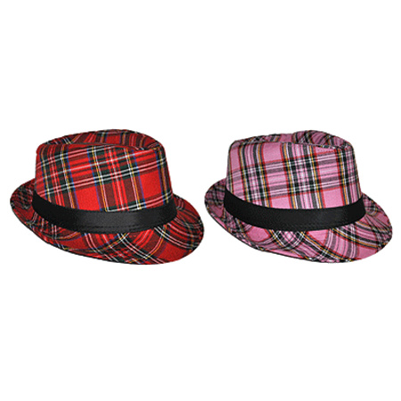 Al Capone hoed Schotse ruit roze
