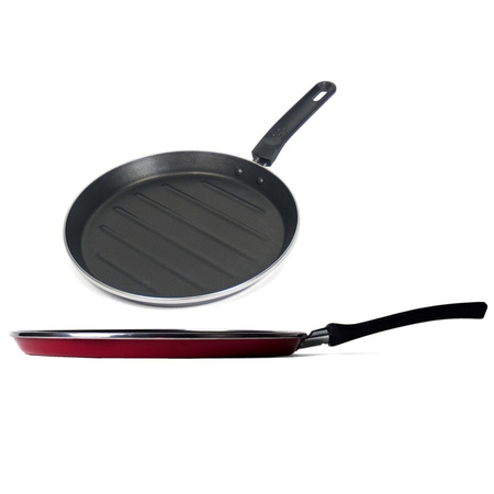 Aluminum grill pan with non-stick coating 28 cm