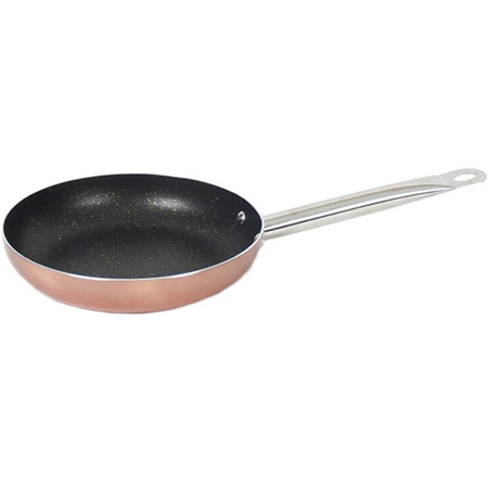 Set of 2 aluminum frying pans rosegold 20 cm and 26 cm
