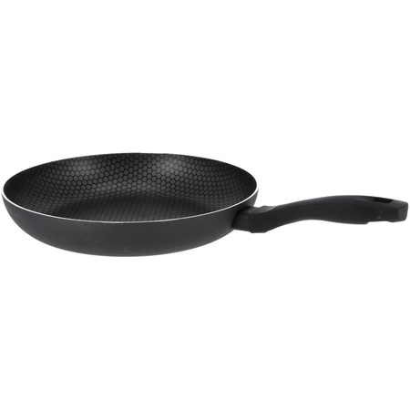 Set of 2x aluminum black small frying pans Mare with non-stick coating 20 and 28 cm