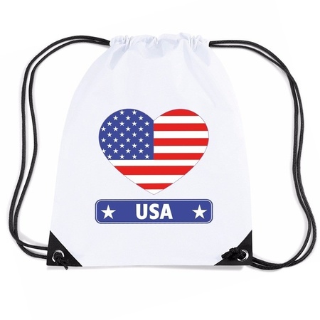 America heart flag nylon bag 
