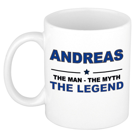 Andreas The man, The myth the legend cadeau koffie mok / thee beker 300 ml