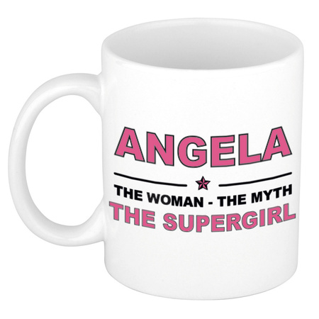 Angela The woman, The myth the supergirl name mug 300 ml