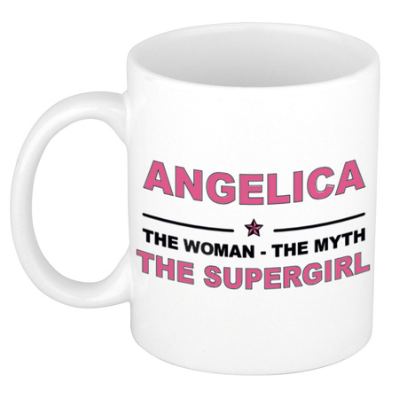Angelica The woman, The myth the supergirl cadeau koffie mok / thee beker 300 ml