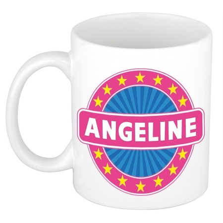 Angeline naam koffie mok / beker 300 ml