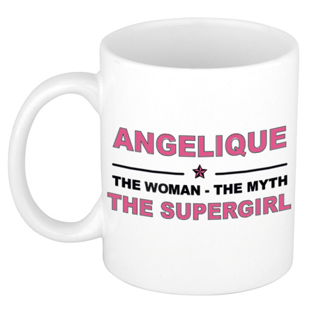 Angelique The woman, The myth the supergirl cadeau koffie mok / thee beker 300 ml