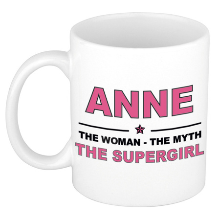Anne The woman, The myth the supergirl name mug 300 ml