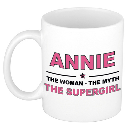Annie The woman, The myth the supergirl name mug 300 ml