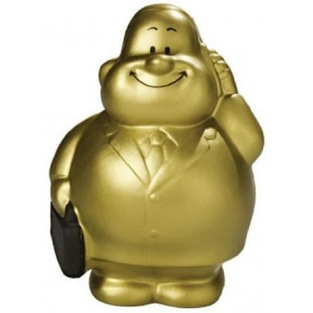 Anti stress gold business man in suit 9 cm