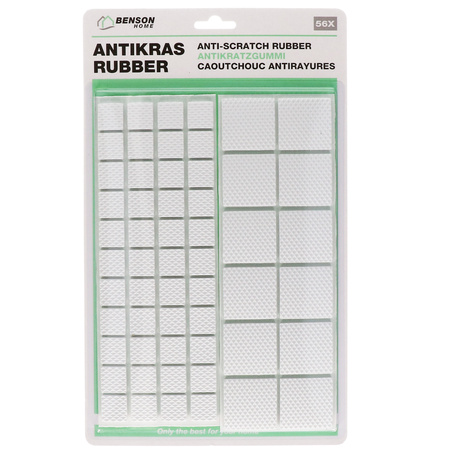 Antikras rubber 56-delig wit
